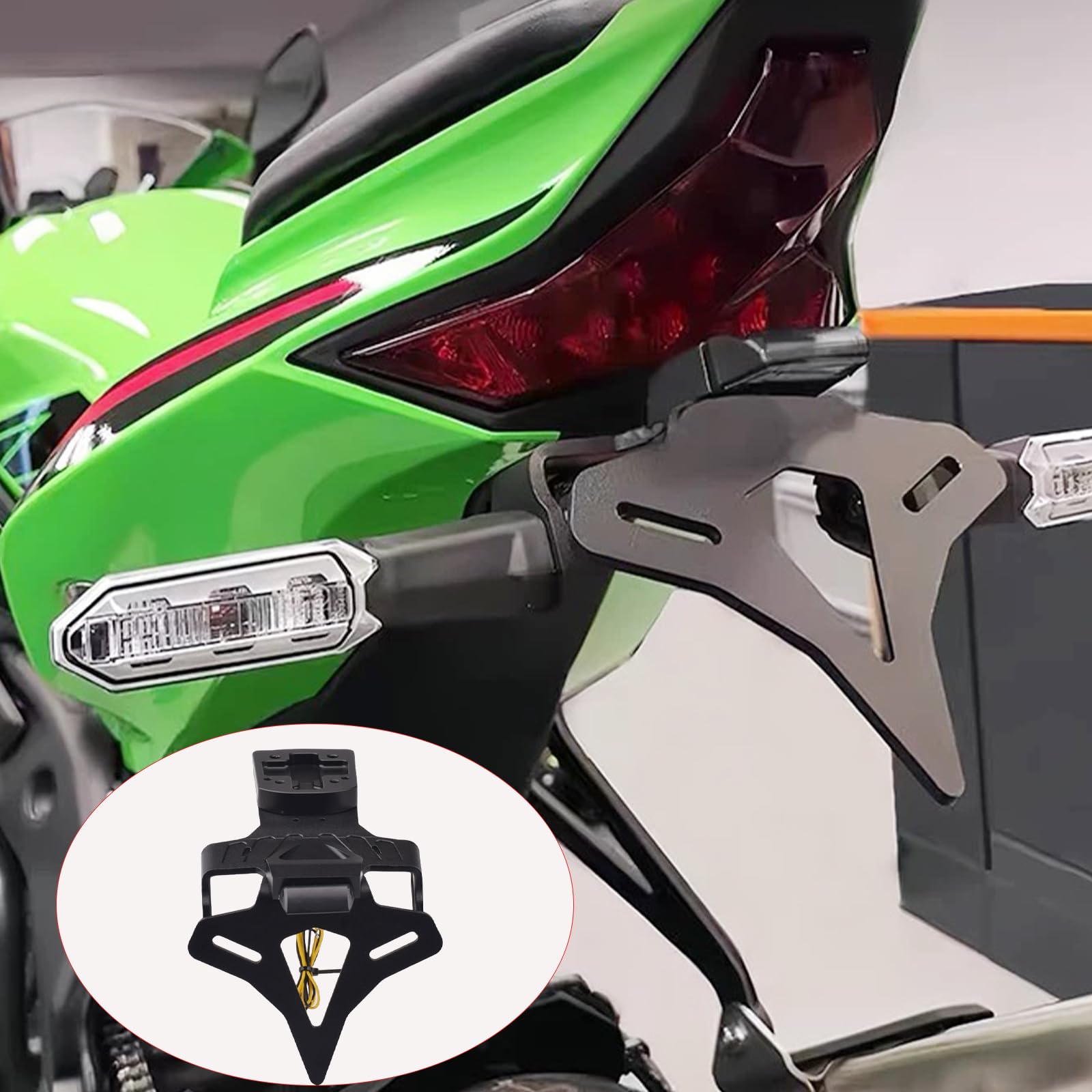 

HRuizq Motorcycle Fender Eliminator Kit for Kawasaki ZX-6R (8BL-ZX636J) [2024~] - Aluminum