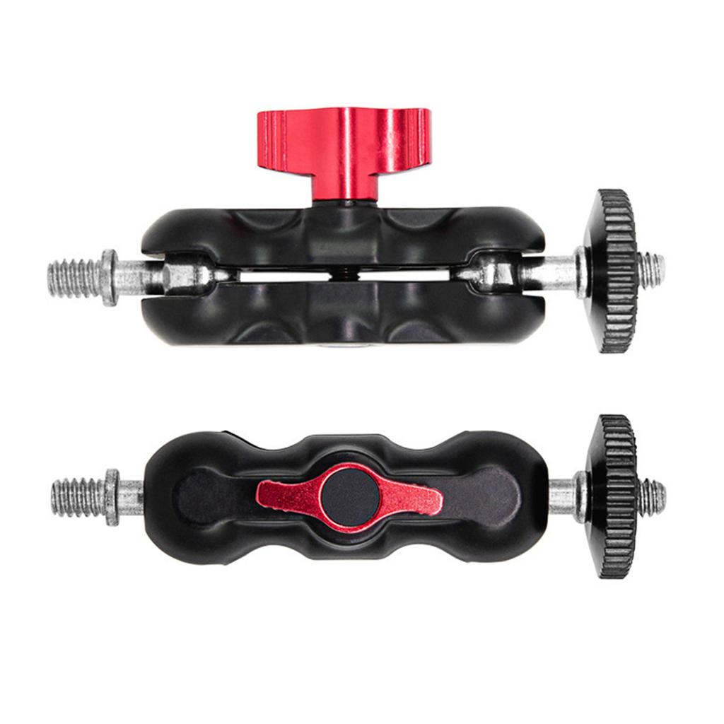 Ball Head Clamp 1/4inch Thread Ball Mount Clamp Rotatable Metal Super Clamp for DSLR Camera Monitor LED Light Microphone