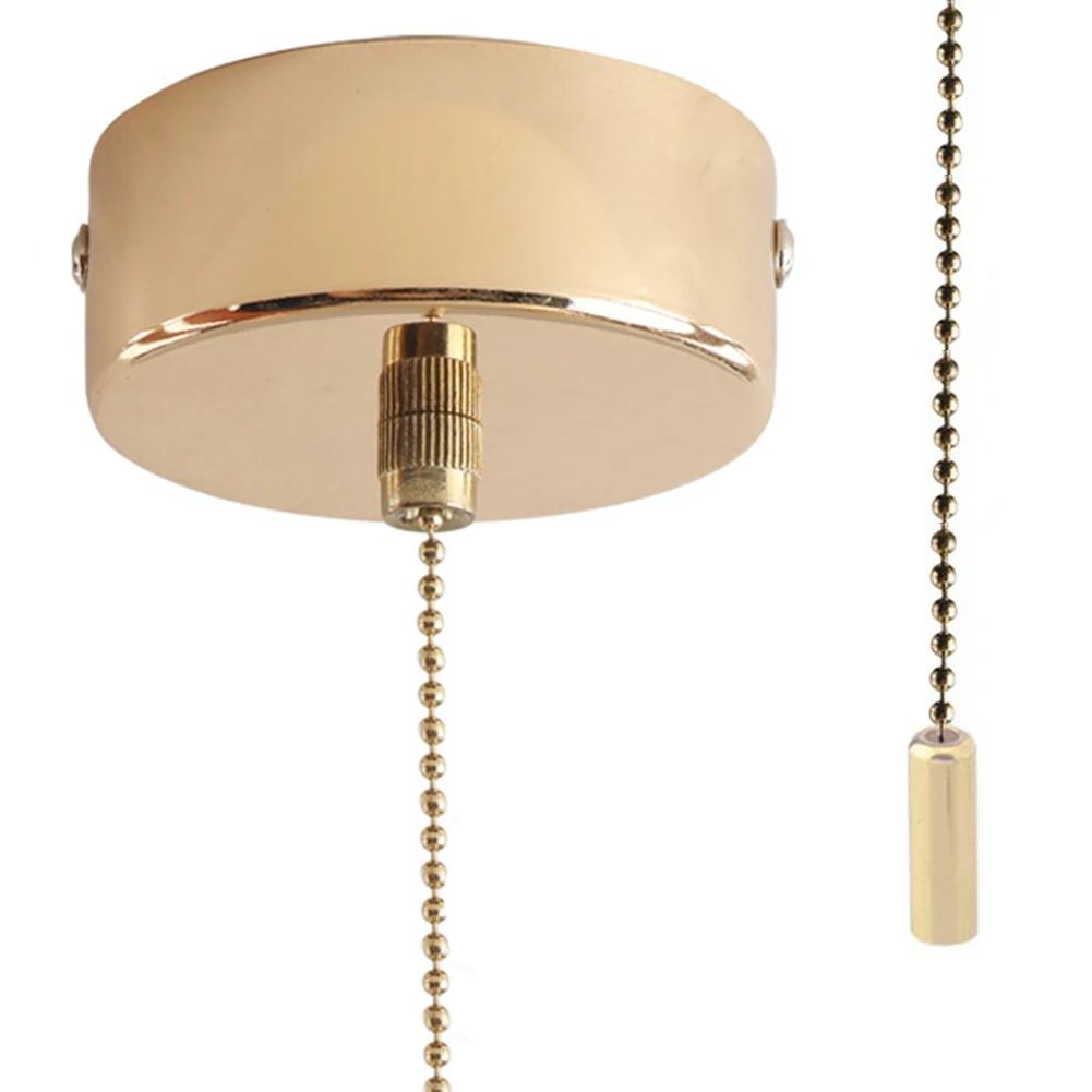 Pull Cord Light Switch for Bathroom Ceiling with 100cm Chain Modern Chrome Design for Enhanced Safety and Easy Control