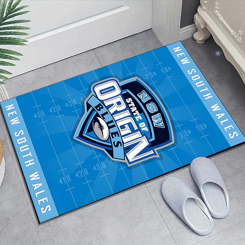 1pc Football Team Design Area Rug - Non-Slip, Soft & Cozy Floor Mat for Living Room, Bedroom, Office - Indoor/Outdoor Decorative Carpet