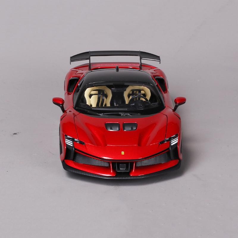 In Stock New Bburago 1:24 Ferrari Sf90 Xx Stradale Red Alloy Miniature Diecast Model Ferrari Sports Racing Car Toys Kids Gift
