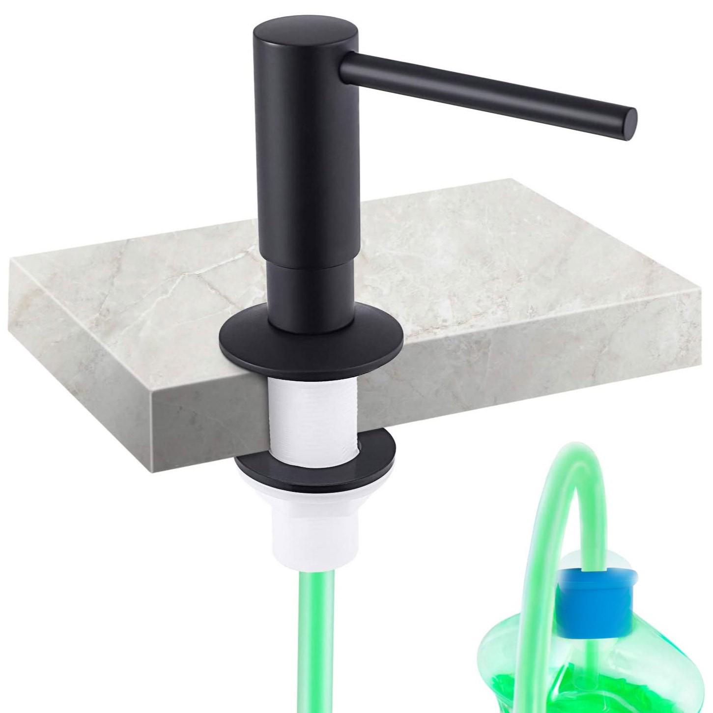 Durable American Brass Sink Soap Dispenser with 1.2m Silicone Hose