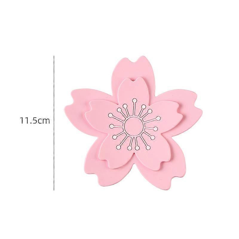 Silicone Sakura Pot Heat Insulation Mat Non-Slip Waterproof Placemat Desktop Protection Tableware Mats Cup Coaster