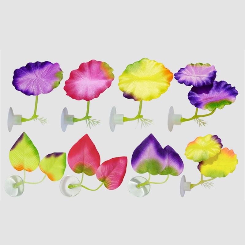 3Pcs Water Plant Leaves for Fish Tanks Aquarium Decorations Beautiful Appearance Artificial Plant Leaves Multicolored