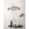 Metal Porsche 911 Turbo Wall Art Sculpture, Creative Iron Home Decoration, Unique Car Pendant Ornament for Indoor Living Room Decor