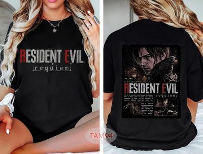 Resident Evil Requiem T-Shirt Vintage Used Leon Kennedy Fan T-Shirt Unisex T-Shirt
