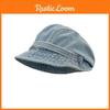 Stylish Denim Beret Hat For Women And Men In Light Blue And Dark Blue Colors Perfect For Spring With Embroidered Detail