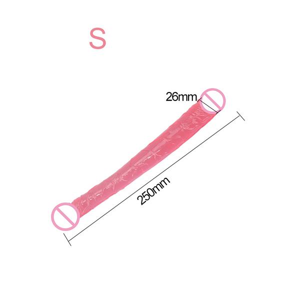 Double Head Dildo Long Jelly Realistic Dildo Double Ended Dildo Flexible Big Dildo for Women Masturbator Sex Toys for Lesbian