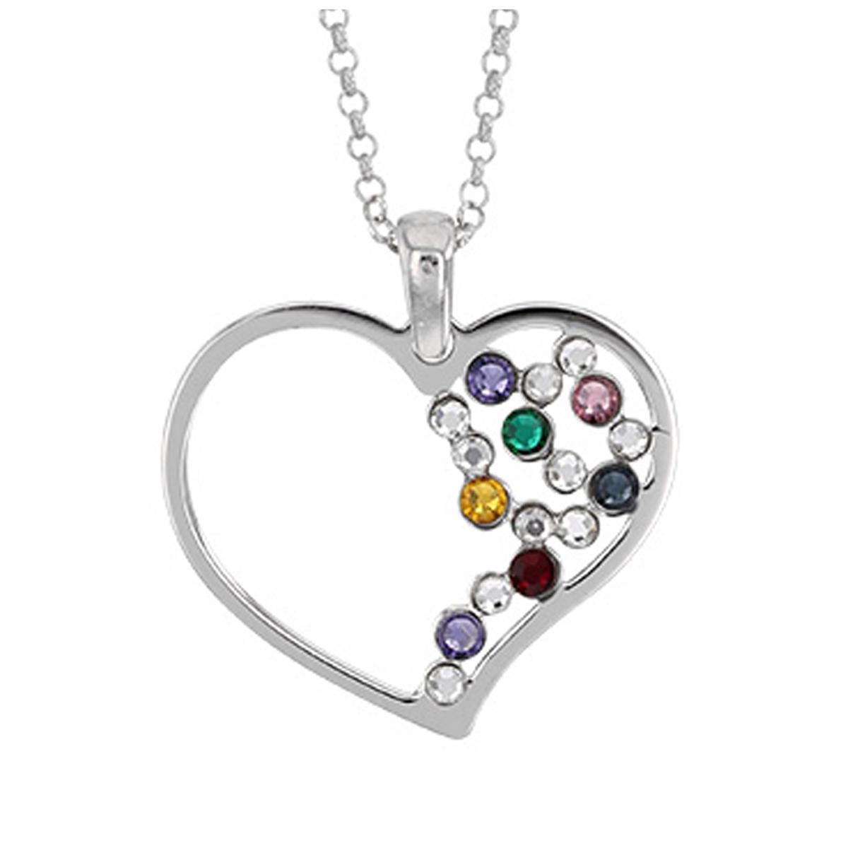 

Сокровища Лили [Q9377] - Серебряное колье ручной работы Love Разноцветное серебро (с родиевым покрытием) - 25x22 мм