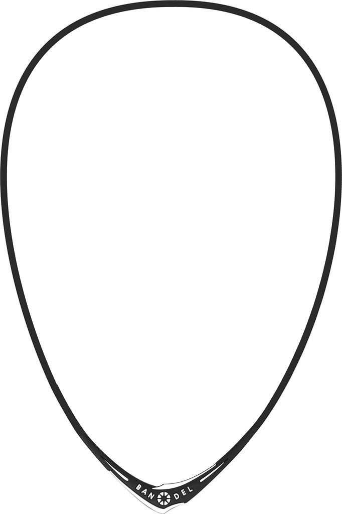 BANDEL Cross Necklace (Black and White) 45cm Strap, 2.0mm Thickness, 2017 Model