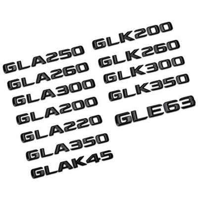 3D Black Letters Car Trunk GLA GLK 200 220 250 280 300 320 350 Logo Emblem Badge Sticker Auto Accessories