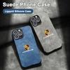 Für Porsche Embleme Wildleder All-inclusive Handyhülle für iPhone 16 15 13 14 11 12 Pro Max 12 Mini 7 8 XR X XS 16 Plus 15 Pro Max Hülle