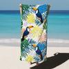 Tropical Bird Palm Leaf Print Beach Towel Soft Quick Dry Sandproof Towel Hawaiian Style Beach Vacation Use