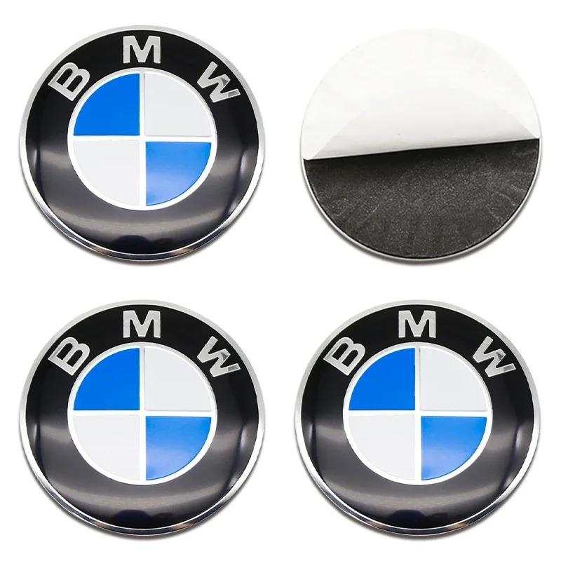 4Pcs Classic Blue White Car Wheel Center Hub Cap Sticker Emblem Badge Decal For BMW E46 E90 F10 F30 G20 X3 X5 50th Anniversary