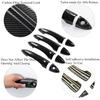 Exterior Door Handle Grab Cover Trim with Smart Key Hole for Alfa Romeo Giulia 2017-2019 Carbon Fiber Exterior Car Accessories