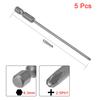 5pcs 100mm 150mm Hex Shank Cross Head Screwdriver Bits Electric Driver Hand Tool PH1 PH2 Magnetic Phillips Screwdriver Drill Bit