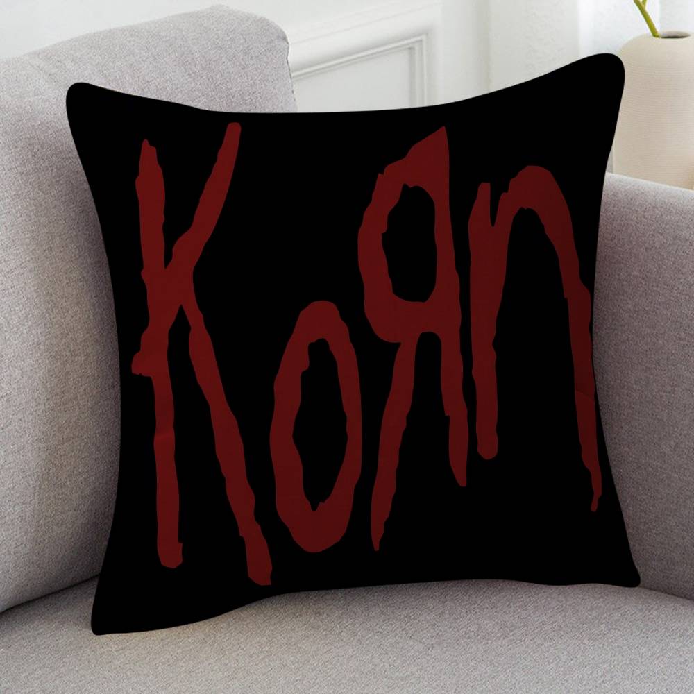 Rock Band Korn Cartoon Series Square Pillowcase Soft Waist Sofa Cushion Cover Bedroom Room Pillowcase