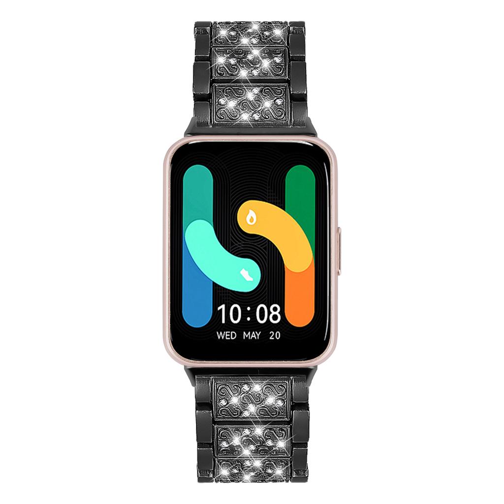 For Samsung Galaxy Fit3 SM-R390 Strap Replacement Shiny Rhinestone Metal Smart Watch Band