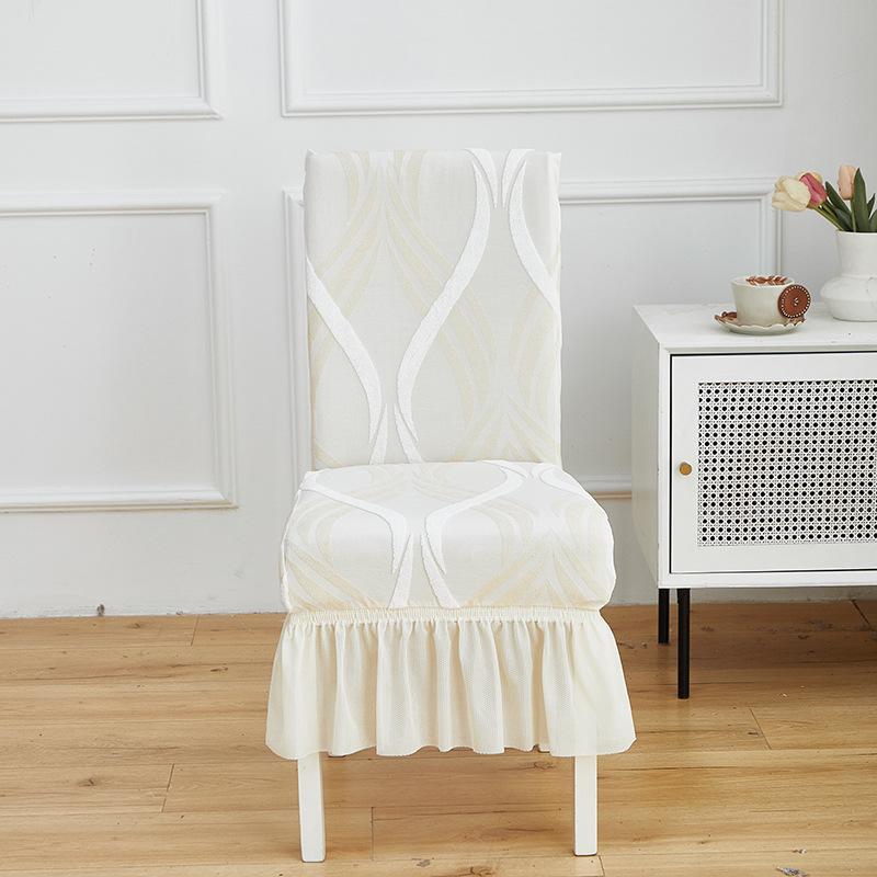 Thickened Chair Cover All-inclusive Skirt Chair Cover All-season Elastic Jacquard Stool Cover Dining Chair Cover