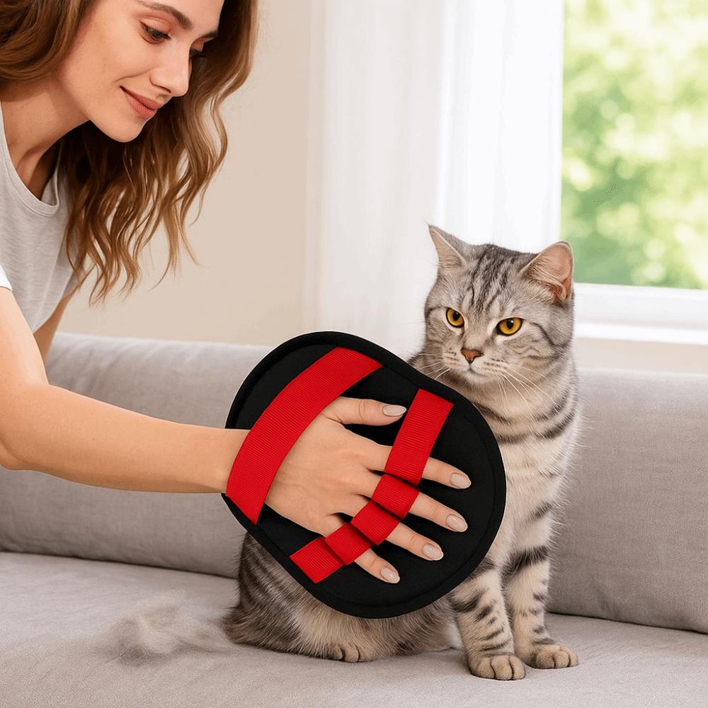 Cloth Pet Hair Removal Glove Hangable Electrostatic Cleaner 5-Finger Grooming Cleaner  Car Seat