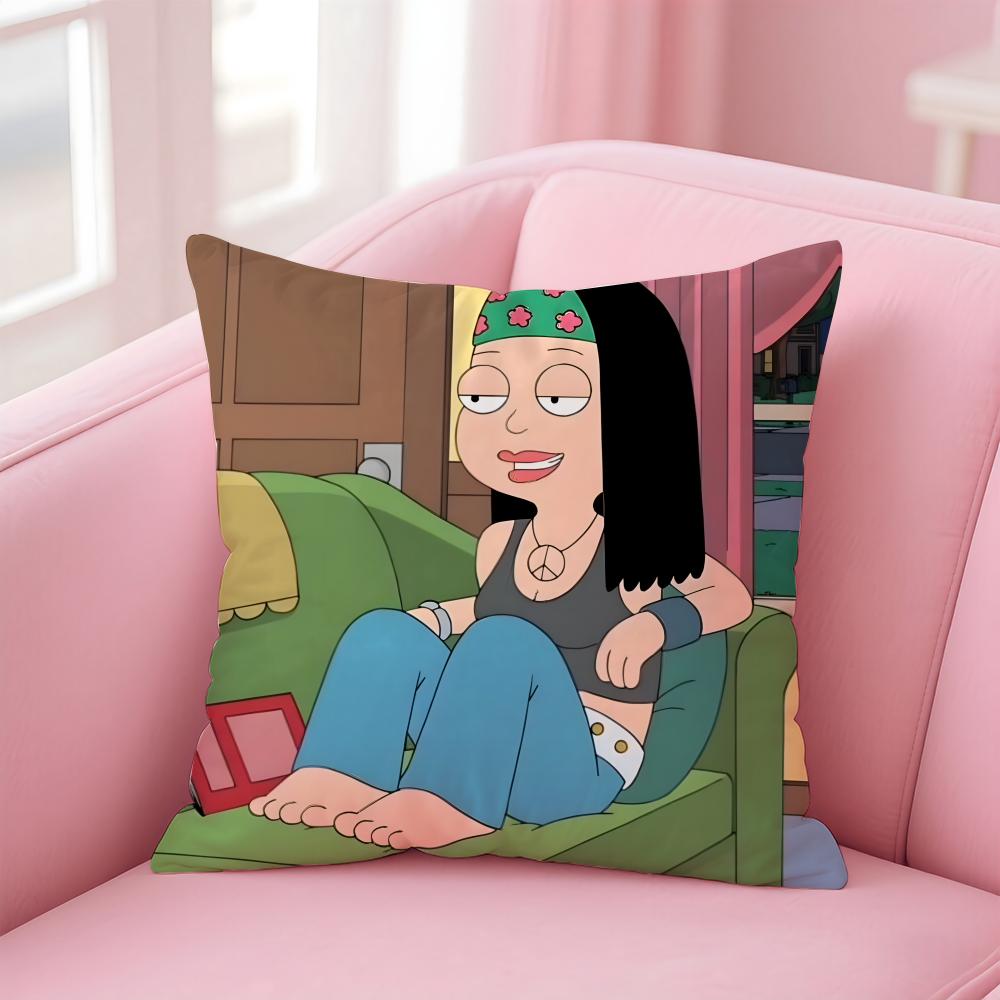 A-American D-Dad! Anime Cushion Cover Home & Car Multi-Scene Pillow Cover - Reversible, Soft & Durable for Daily Use