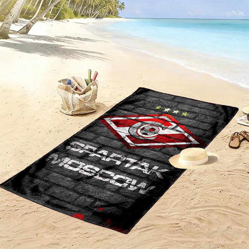 Spartak Moskau Print Strandtuch, Großes Weiches Schnelltrocknendes Handtuch für Strand Camping Schwimmen