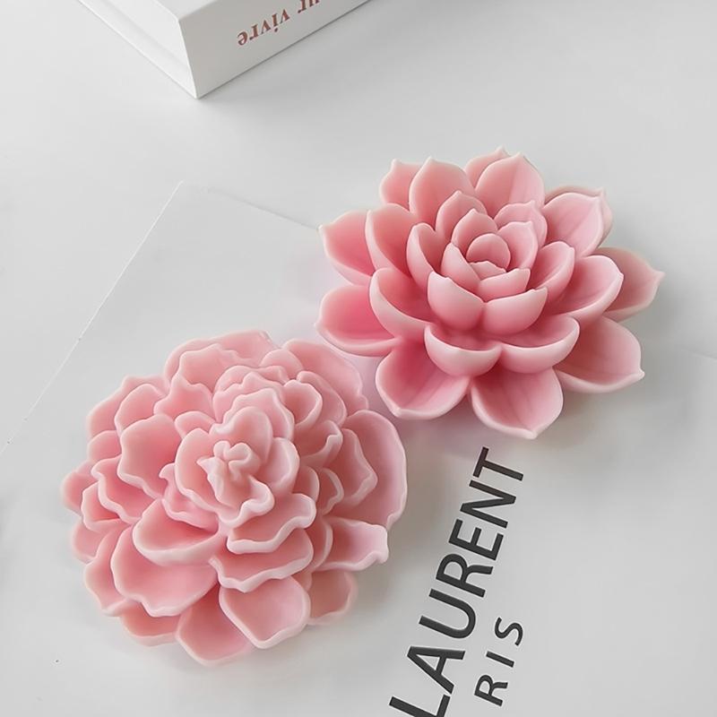 Flower Shaped Mould Silicone Scented Candle Mold 3D Aromatherapy Mould Home Decorations Mold Jewelry Making Tool