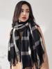 Fashion Imitation Cashmere Women Vintage Sweet Plaid Print Winter Scarf Warm Knitted Casual Female Thick Long Wrap Shawl Present