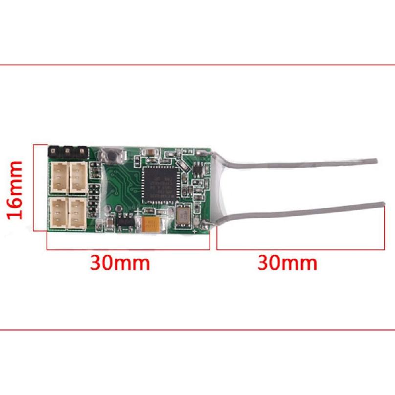Acxico 2Pcs Mini CM410X 4 Channel DSMX DSM2 Receiver 2.4GHz PPM Port Support JR DX6I