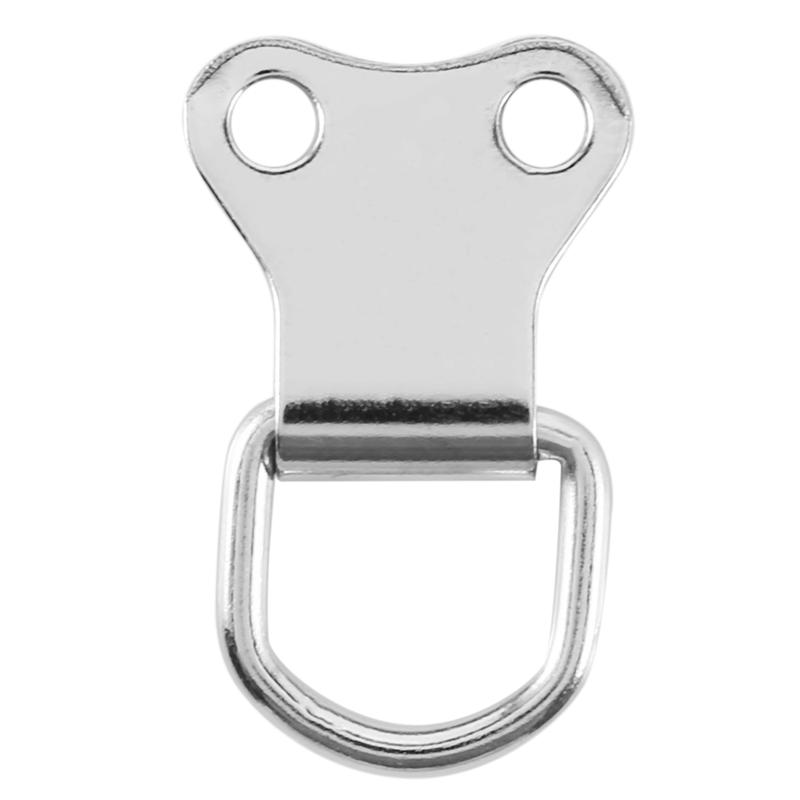 ABWR-75 Pcs D-Ring Picture Frame Hanging Hooks Double Hole Hangers With Screws Silver