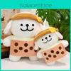 Milk Tea Maltese Dog  Plush Toy Tabletop Decoration Cute Creative Gift Doll