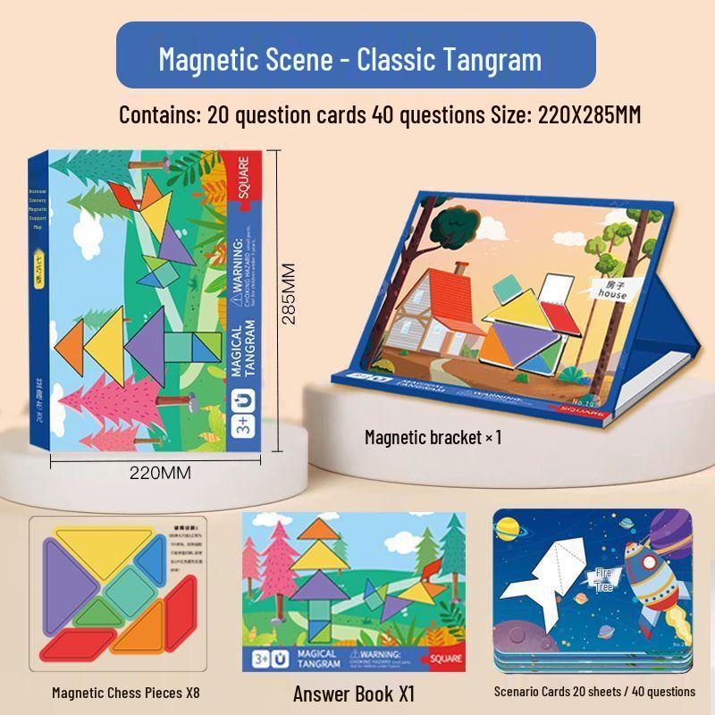 Magnetic Tangram Puzzle Set for Kids