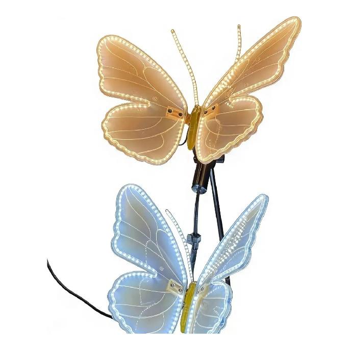 Ljb// Butterfly Pendant With Warm Light, Static Led, 40.