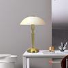 Retro American Solid Wood Glass Table Lamp for Bedroom and Living Room - Touch-Control Warm Lighting for Study