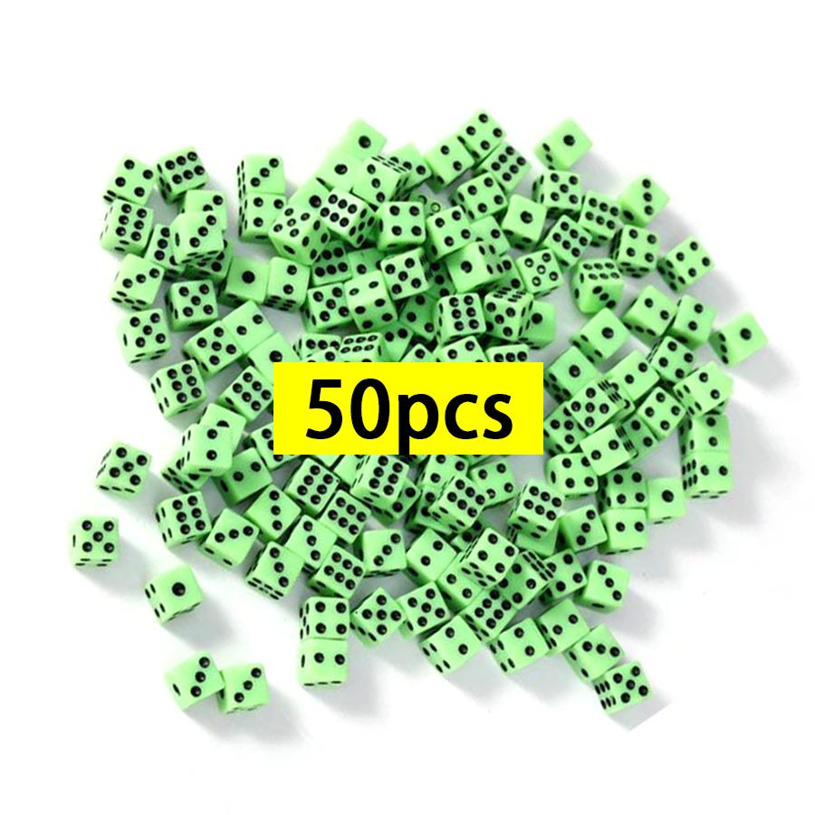 50/120/300/600pcs 8mm Mini Six Sides Acrylic Dice Entertainment Supplies for Board Card Game Gathering Festival Party XJM