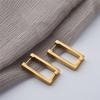 Square Geometric Earrings For Women Rectangular Gold Color Metal Earrings  New Trendy Jewelry Gifts