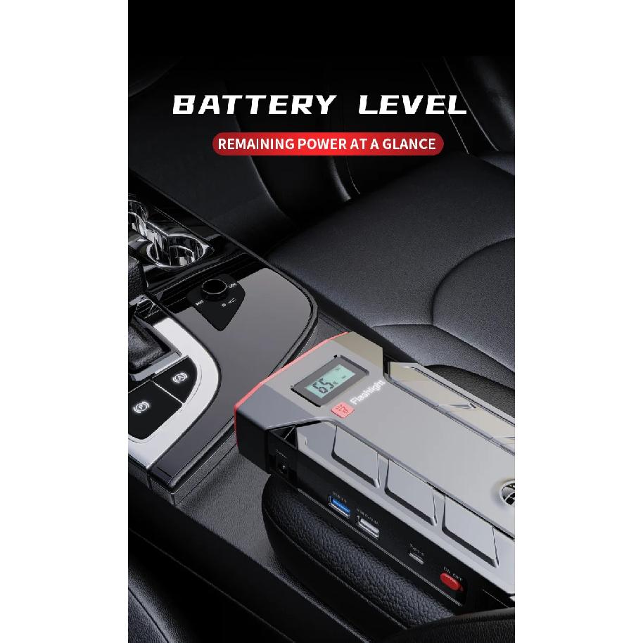 12V 2000A Car Jump Starter 1600A 1200A 1000A 800A Portable Emergency Battery Booster LED Flashlight Power Bank Car Quick Starter