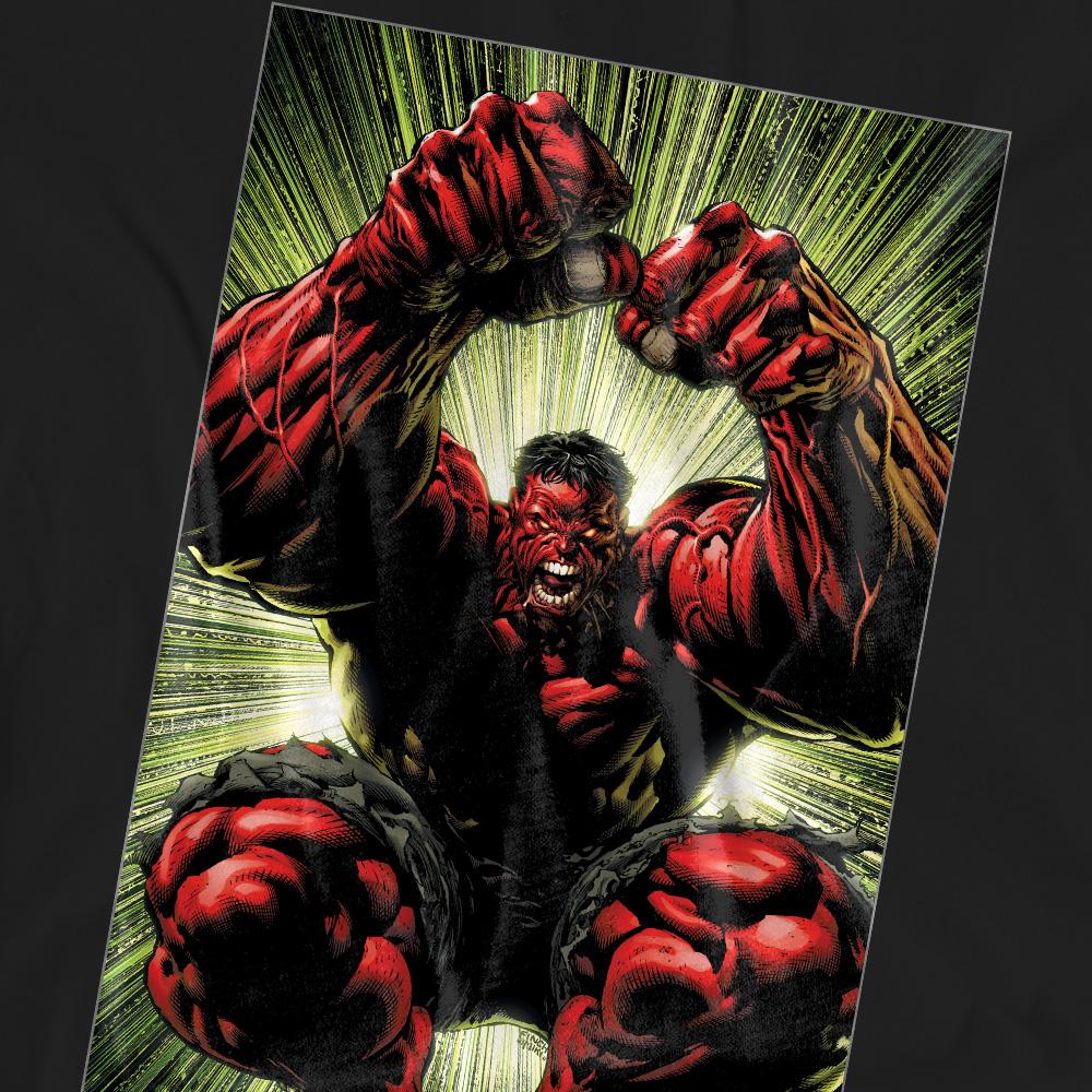 Marvel Unisex Adult Red Hulk Attack T-Shirt
