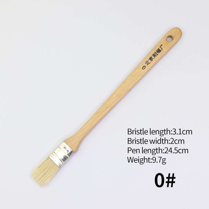 1Pc Wooden Handle Paint Brush Acrylic Watercolor Gouache Wall Oil Drawing Artist Student Painting Art Supplies