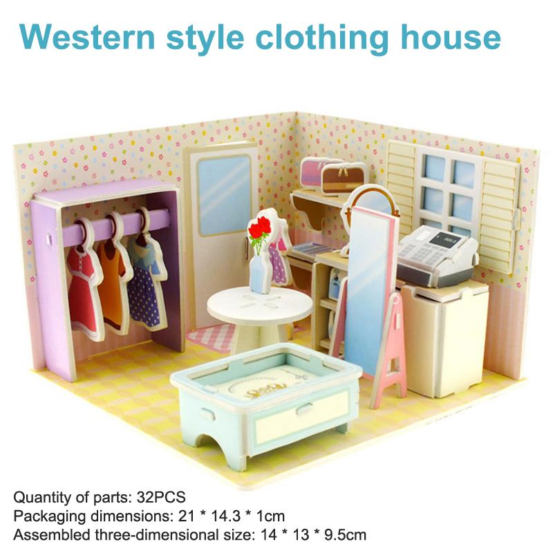 Children's Paper Puzzle 3D Model Craft House DIY Early Education And Educational Toy Assembly