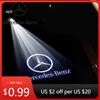 Hot Car Sticker 2pcs Car Door Light Laser Logo Decor Project Ghost Lamp For Mercedes Benz A B C M ML GLA GLS E Class W176 W205 W