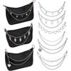 5 Pack Multifuntional Handbag Chains Adjustable Metal Links Fashion Bag Chain Alloy Texture Suitable for Daily and Party
