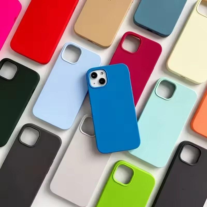 Liquid Silicone Case For Apple iPhone17 Air 15 16E 14 13 12 11 Pro Max Plus Mini XS XR 7/8 SE Phone Official Style Protective Cover