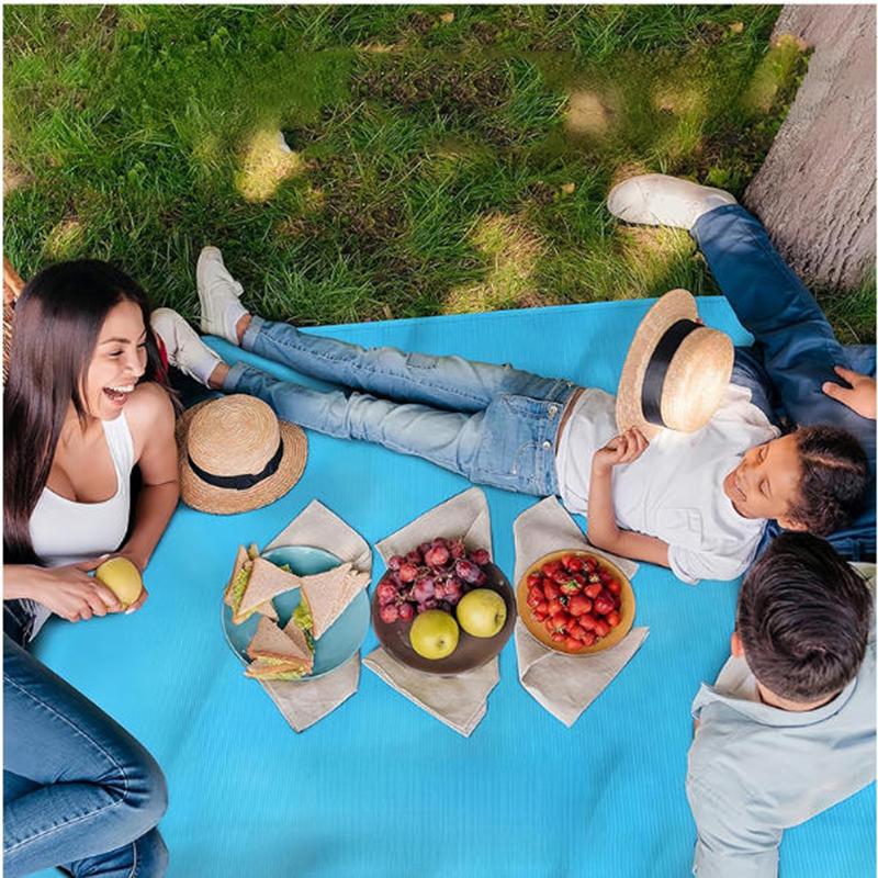 Sandproof Portable Beach Blanket, Waterproof Foldable Large Lightweight Mat for Picnic & Camping