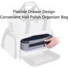 35 Bottle Nail Polish Organizer Case Removable Foam Inserts Unique Compartments Practical Polyester Makeup Storage Bag