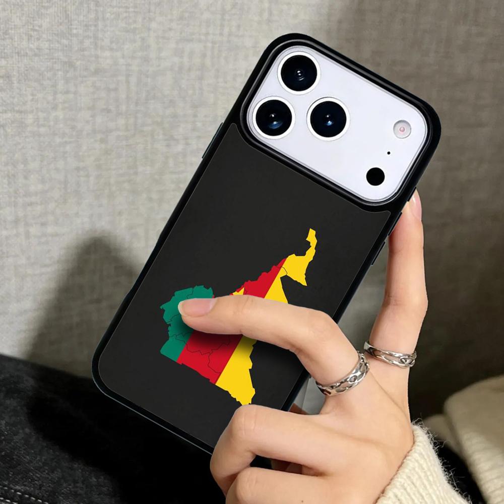 Capa Case for iPhone 17 Air 16 Pro Max 15 Plus 11 13 Mini 14 12 Back Phone Cover Republic of Cameroon Flag