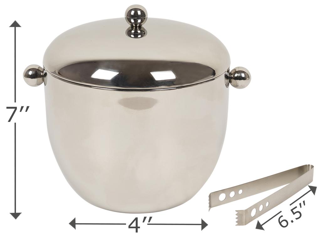 Trifri Stainless Steel Ice Bucket Portable Ice Cube Holder With Lid & Handle Bucket For Cocktail Bar, Parties- Outdoor & Indoor Great For Home Bar