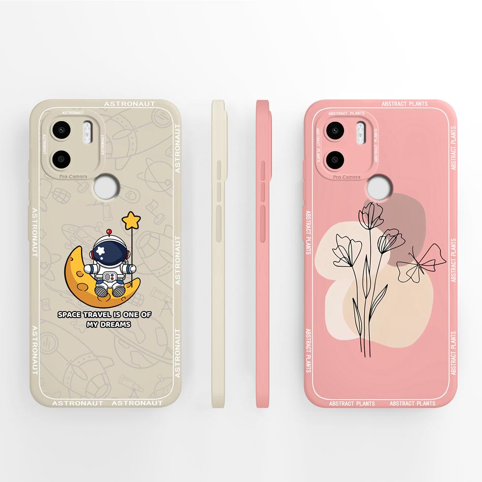 For Xiaomi Redmi A1 Plus Phone Case Fantasy Full Protection Soft Liquid Silicone Anti Drop Back Cover For RedmiA1 A 1 A1+ Funda