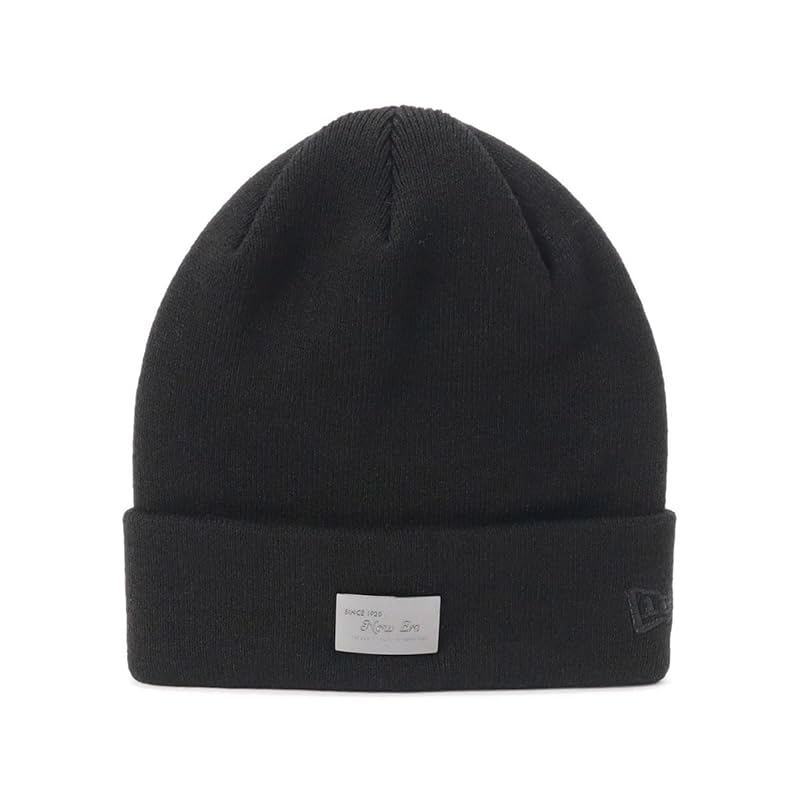 

[New Era] newera knit hat basic cuff Basic Cuff Knit 14509787 NER35K0864 black/metallic black black black FREE Metal Plate ONSPOTZ special order men s