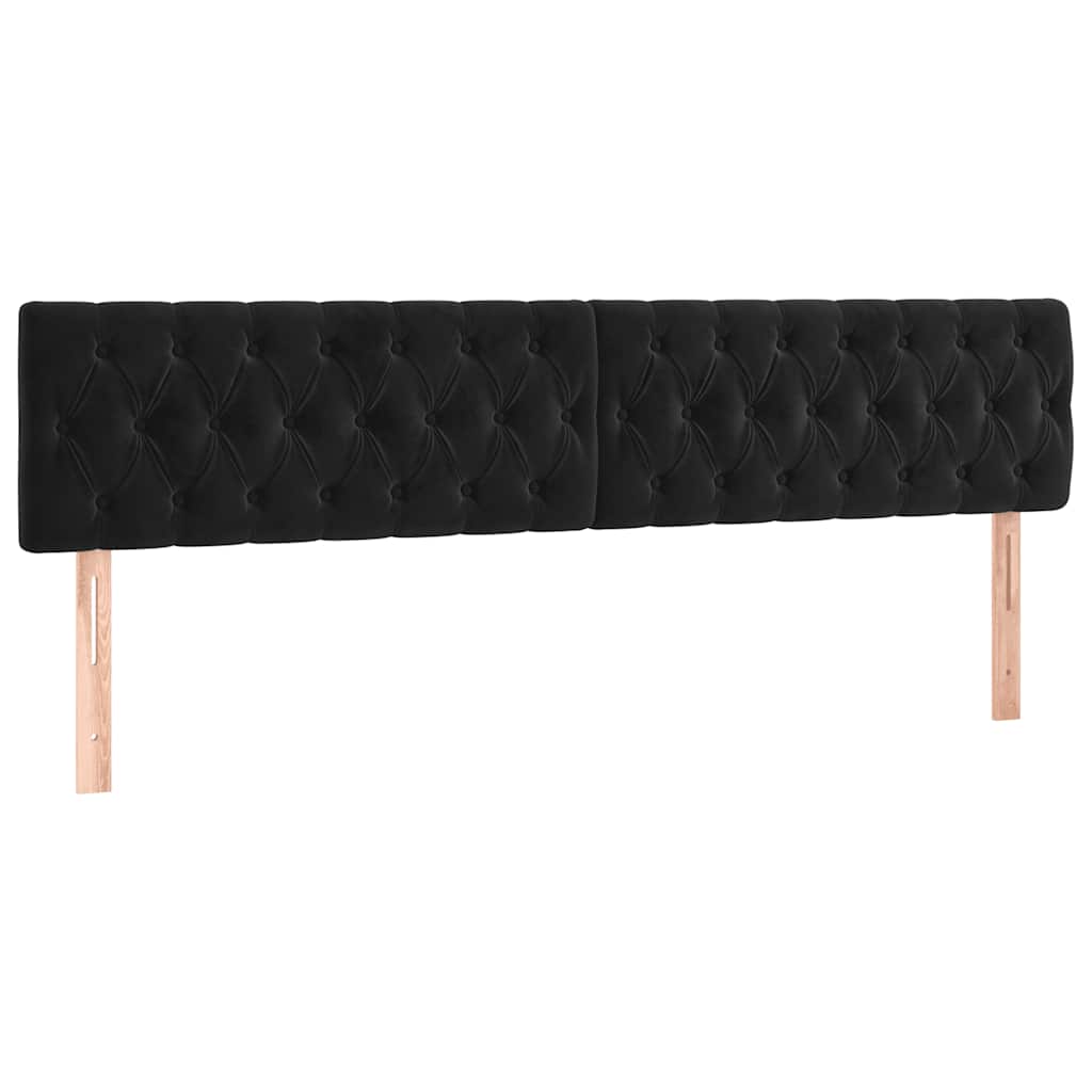 Vidaxl Łóżko Kontynentalne Z Materacem I Led, Czarny Aksamit 180X200Cm